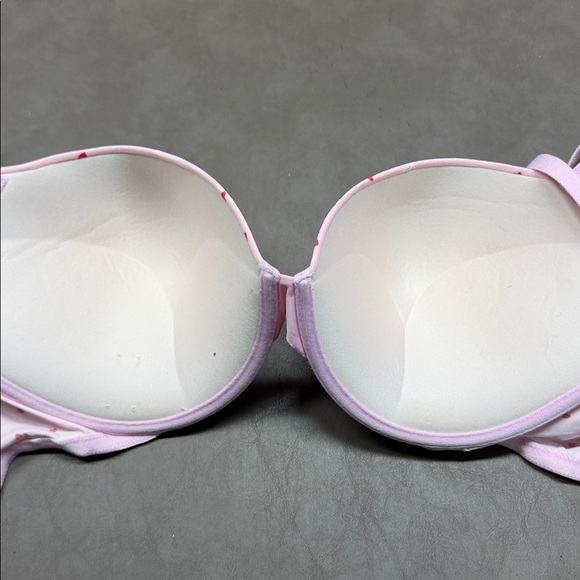 PINK Victoria’s Secret Pink Red Heart Print Wear Everywhere Super Push Up Bra - Picture 8 of 9